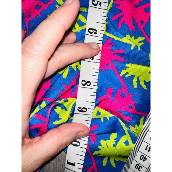 D4 Tracy Negoshian Plam Tree Shorts Women's XS Neon Pink Green Pull-on - Picture 7 of 8